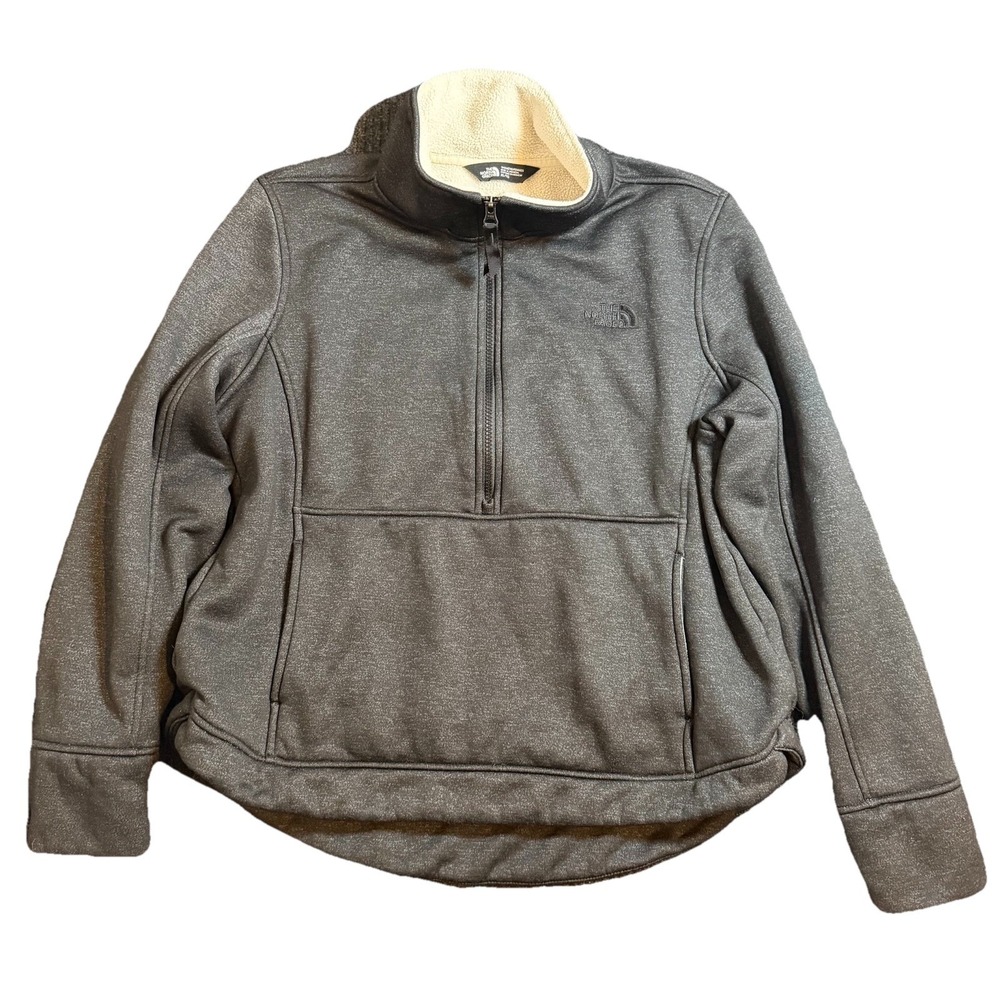THE NORTH FACE Mattea half zip pull over Gray Fleece sweater jacket XL